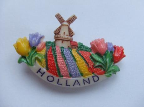 Souvenir speldje Holland. Bloemenvelden,Molen ,Tulp, Klompen